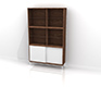 White and wood modular bookcase from Denmark