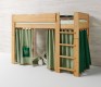 Owl solid wood kids high-rise bed