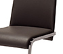 The F1 cantilever dining chair shown with palladium frame
