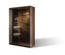 Display cabinet with palladium glass - available 100cm x 160cm tall.