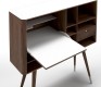 Retro Corian and walnut office cabinet