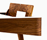 Danish retro walnut desk side detail