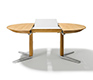 The extension mechanism of the Girado round dining table