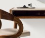 Close-up of the leather detail on the Sol dressing table