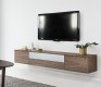 Sounder media cabinets from Denmark shown in walnut