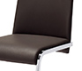 The F1 cantilever dining chair shown with steel chrome frame