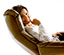 Side-view close-up of the Stressless Chelsea recliner