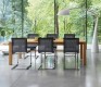 Very popular high-end luxury solid wood extendable dining table shown unextended