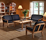Traditional Danish solid wood sofas