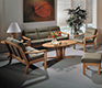Traditional solid wood upholstered sofa CD1230 from Denmark