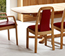 Danish traditional leather upholstered dining chair
