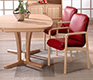 Traditional leather-upholstered dining chair from Denmark