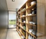 Walk-in kitchen storage area
