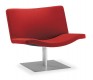 The 901 living room chair shown with a podium stand