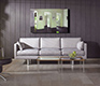 The EJ220 sofa from Erik Jorgensen - a classic Scandinavian design shown in white
