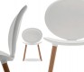 Beautiful white dining chair with rounded back