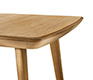 Corner detail of the all wood Flaye dining table