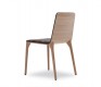 Wood-backed dining chair