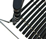 High-end black Danish modern dining chair