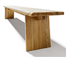 Absolutely gorgeous solid oak hardwood dining bench with leather seat padding