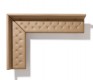 Top view of the YPS corner dining bench in leather and solid wood