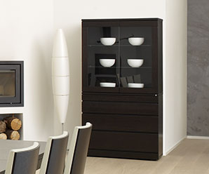 Danish A18485 wenge display cabinet