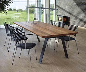 Modern Danish elm dining table