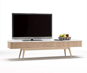 Modern Danish ash media cabinet