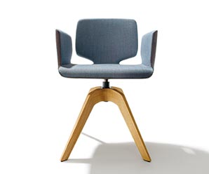 Aye maple swivel dining room chair
