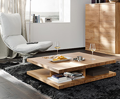 Solid beech wood coffee table