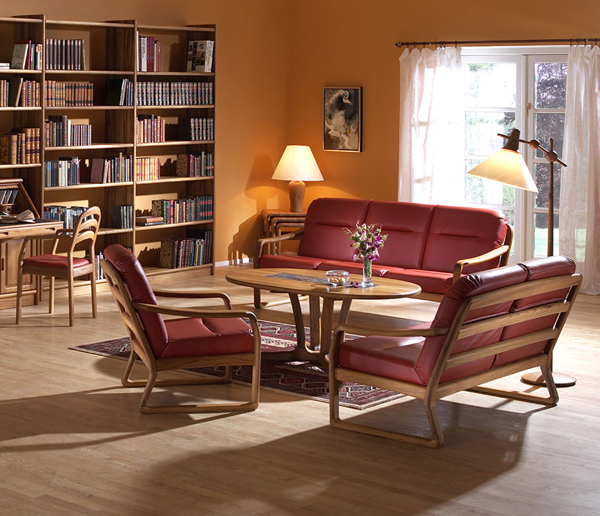 Classic Danish solid wood sofa set