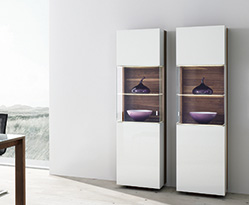 Cubus Pure coloured glass display cabinet