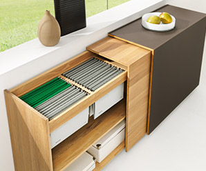 Cubus maple office storage cabinet