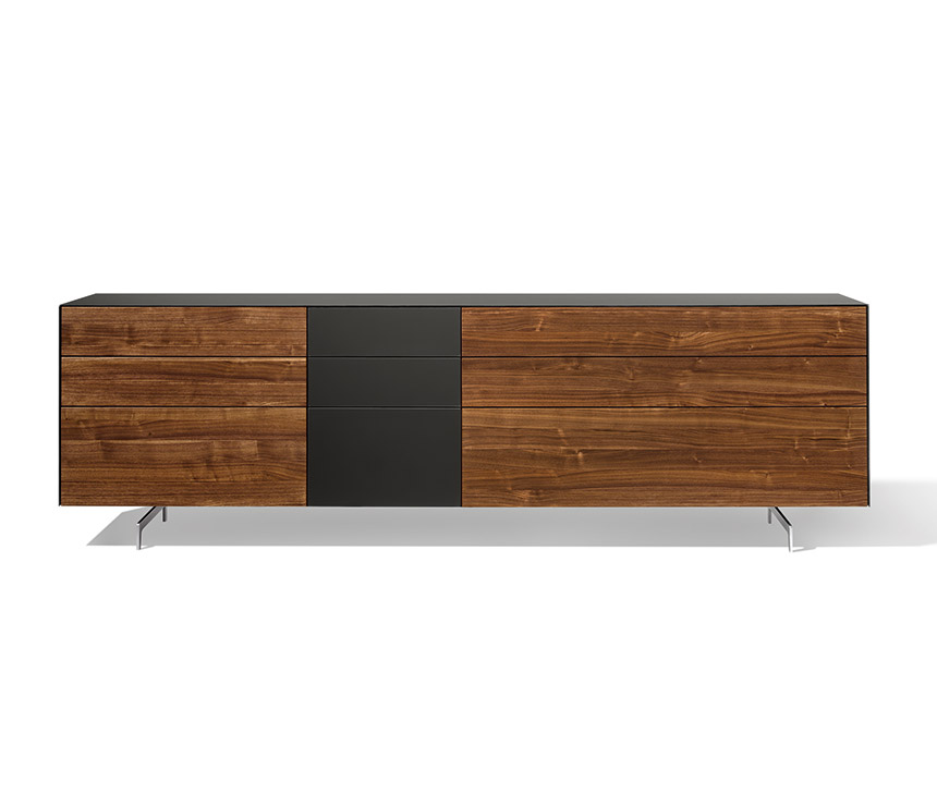 The Cubus Pure Runner sideboard in walnut
