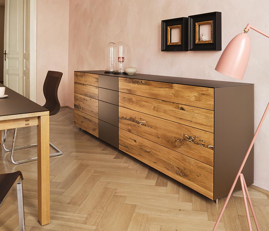 Cubus sideboard made from real Venetian oak
