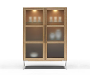 Luxury modern solid wood display cabinet