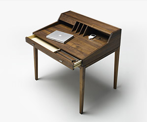 Modern Danish walnut home office bureau