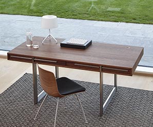 Luxury modern Danish walnut desk