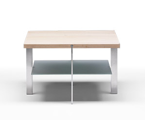 Solid oak square corner table