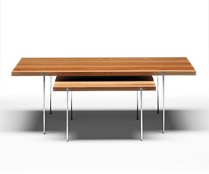 Solid cherry wood nest of tables