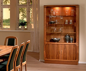 Classic Danish 7896 teak display cabinet