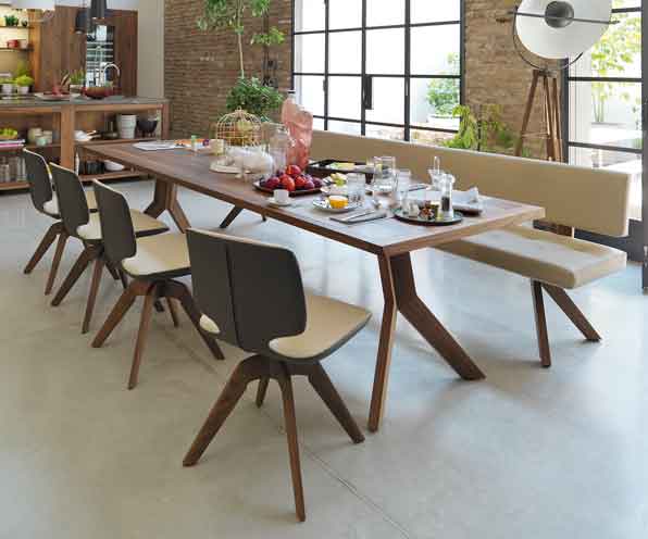 High-end solid hardwood dining table from Austria
