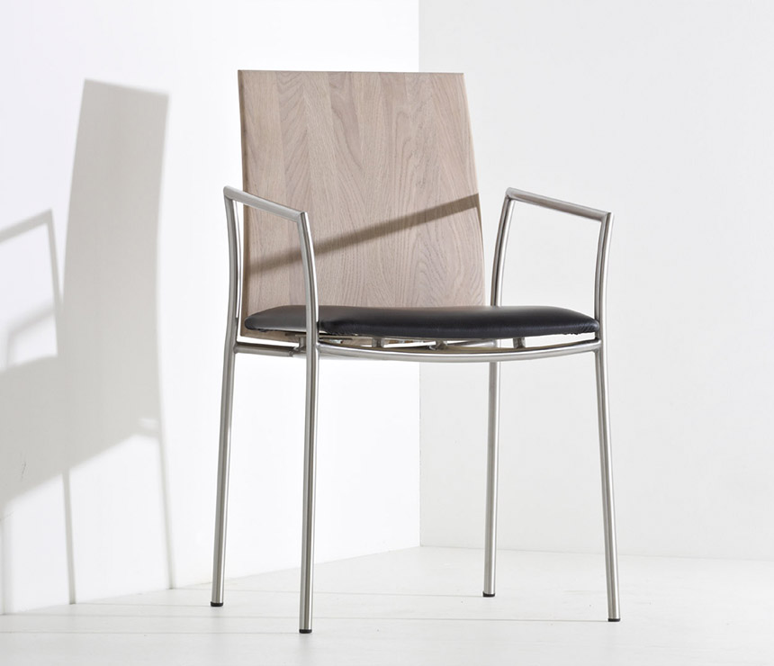 Danish low-back carver dining chair