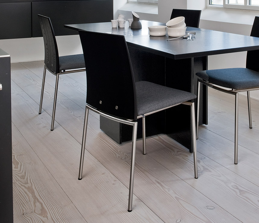 Danish low-back upholstered dining chair