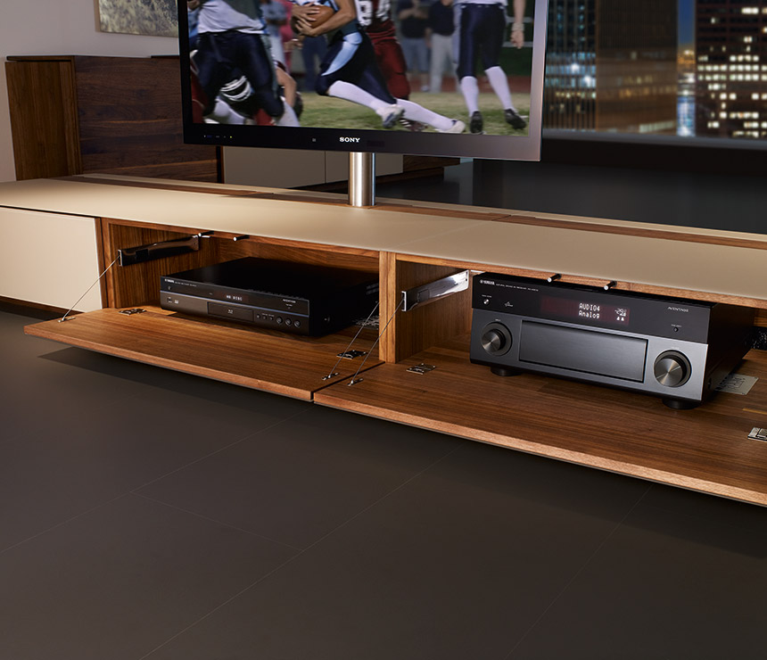 Luxury contemporary flat-screen TV cabinet with rotating stand