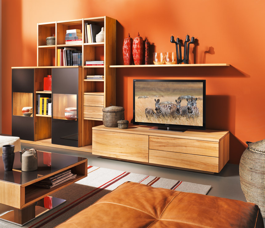 Luxury contemporary media unit in bespoke configuration