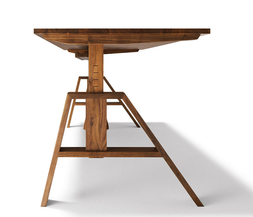 Luxury height-adjustable desk
