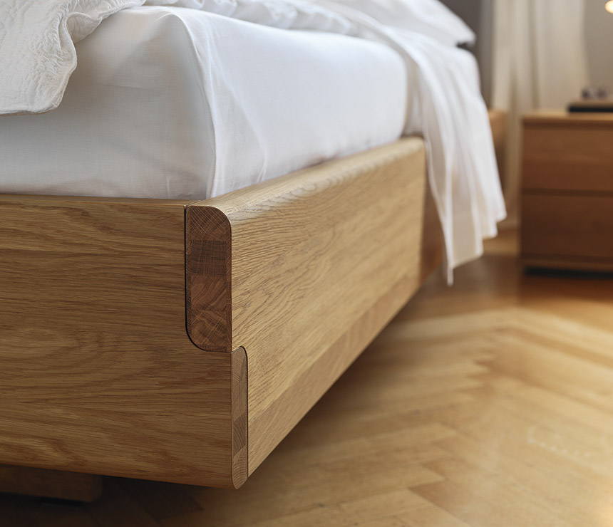 Luxury modern bed corner detail