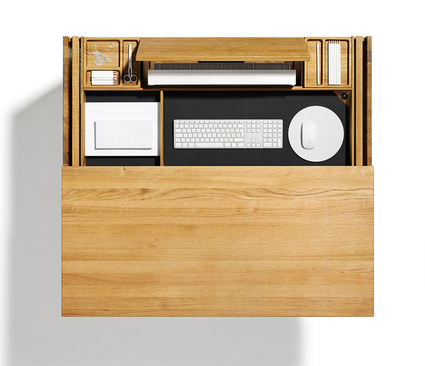 Luxury modern solid hardwood computer bureau