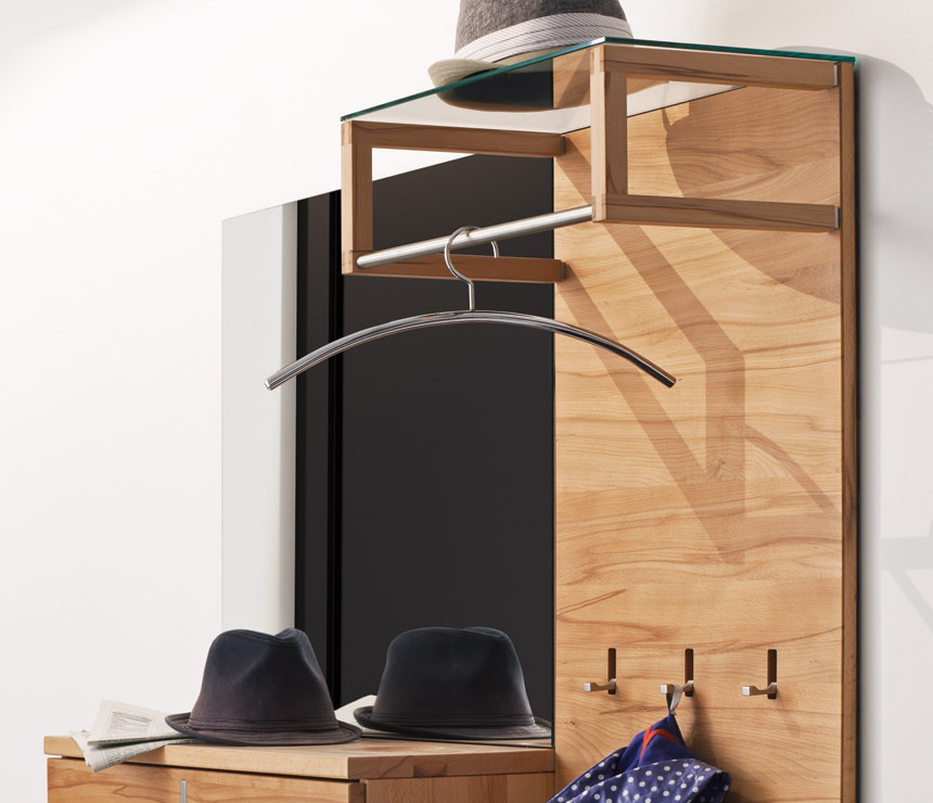 Luxury modern high-end hall panel with clothes rail